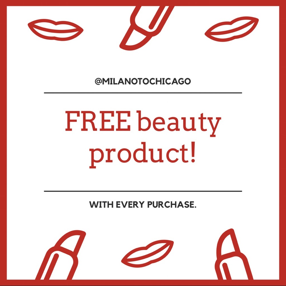 Free beauty product with purchase!